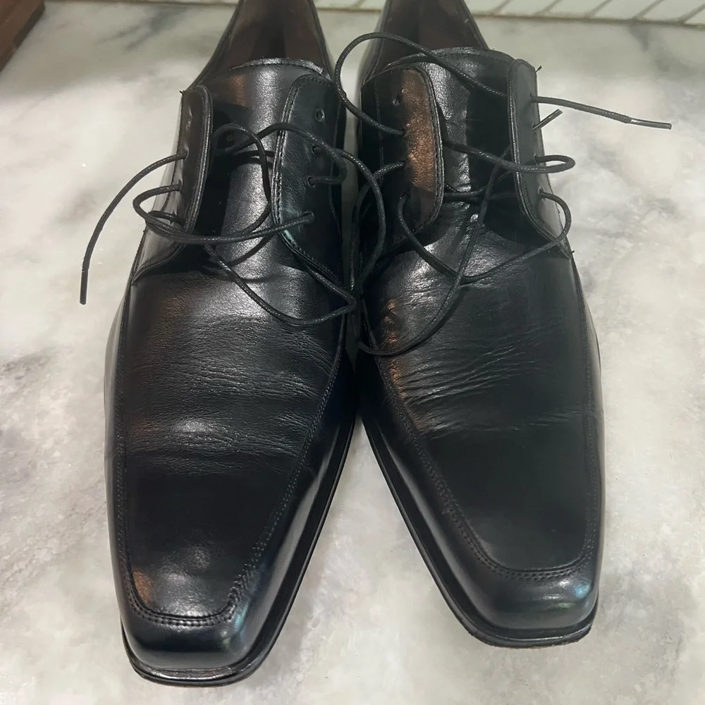 Mezlan Vancouver Black Leather Oxford Dress Shoes Men’s 11M Spain Vero Cuoio